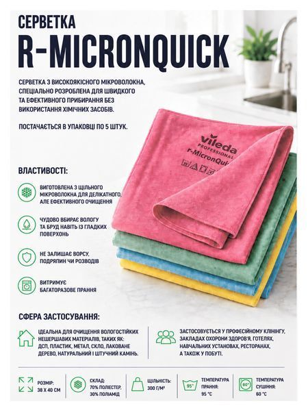 Серветка r-MicronQuick , синя УТ000007731 фото