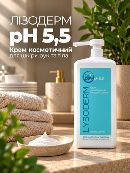 Крем косметичний для шкіри рук та тіла &laquo;Лізодерм рН 5,5 (Lysoderm pН 5,5)&raquo;, 1000 мл УТ000000188 фото