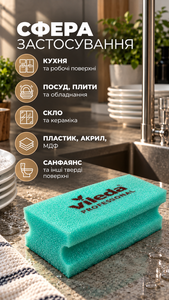 Губка PUR Active  (зелёная) 1шт. 123111 фото