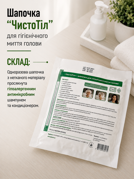 Шапочка "ЧистоТел" для гигиенического мытья головы УТ000001944 фото
